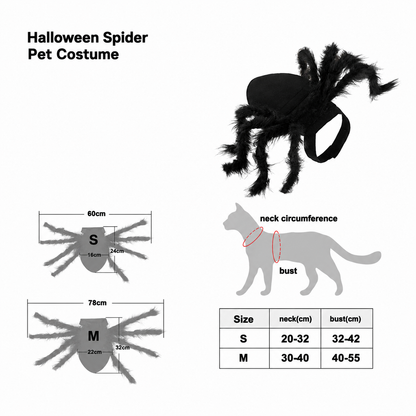Halloween Spider Costume for Cats – Funny Spooky Pet outfit