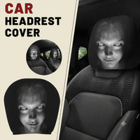 Horror Face Car Headrest Covers
