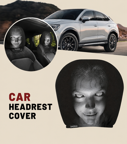 Horror Face Car Headrest Covers