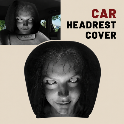 Horror Face Car Headrest Covers