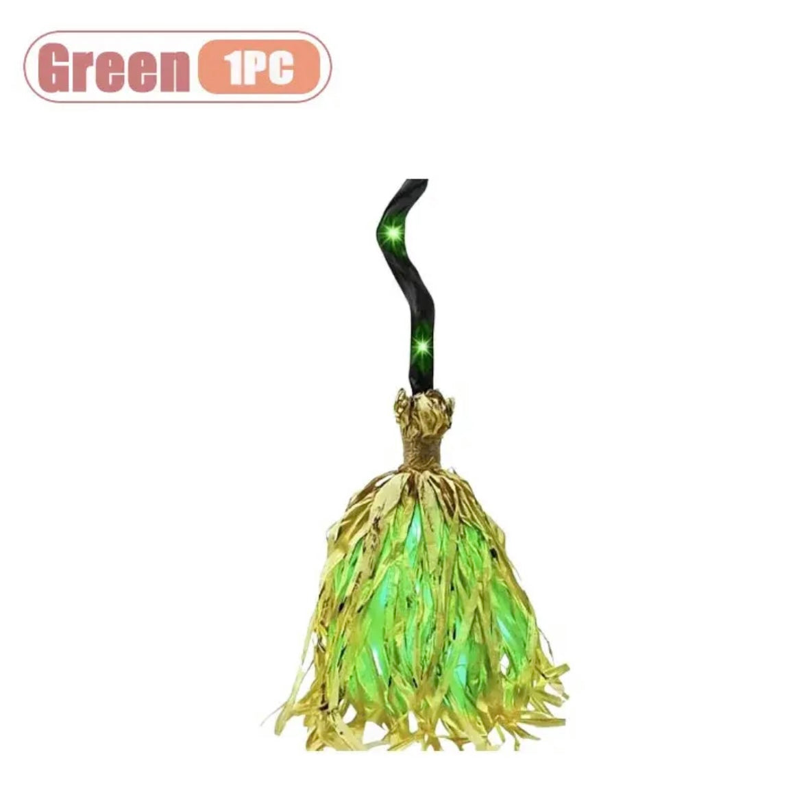 Glowing Witch Broom with Spooky Sounds & Motion