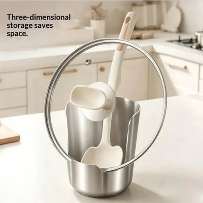 2 in 1 stainless steel spoon lid holder