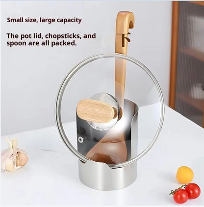 2 in 1 stainless steel spoon lid holder